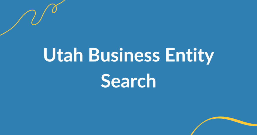 Utah Business Entity Search