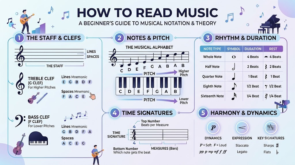 how to read music